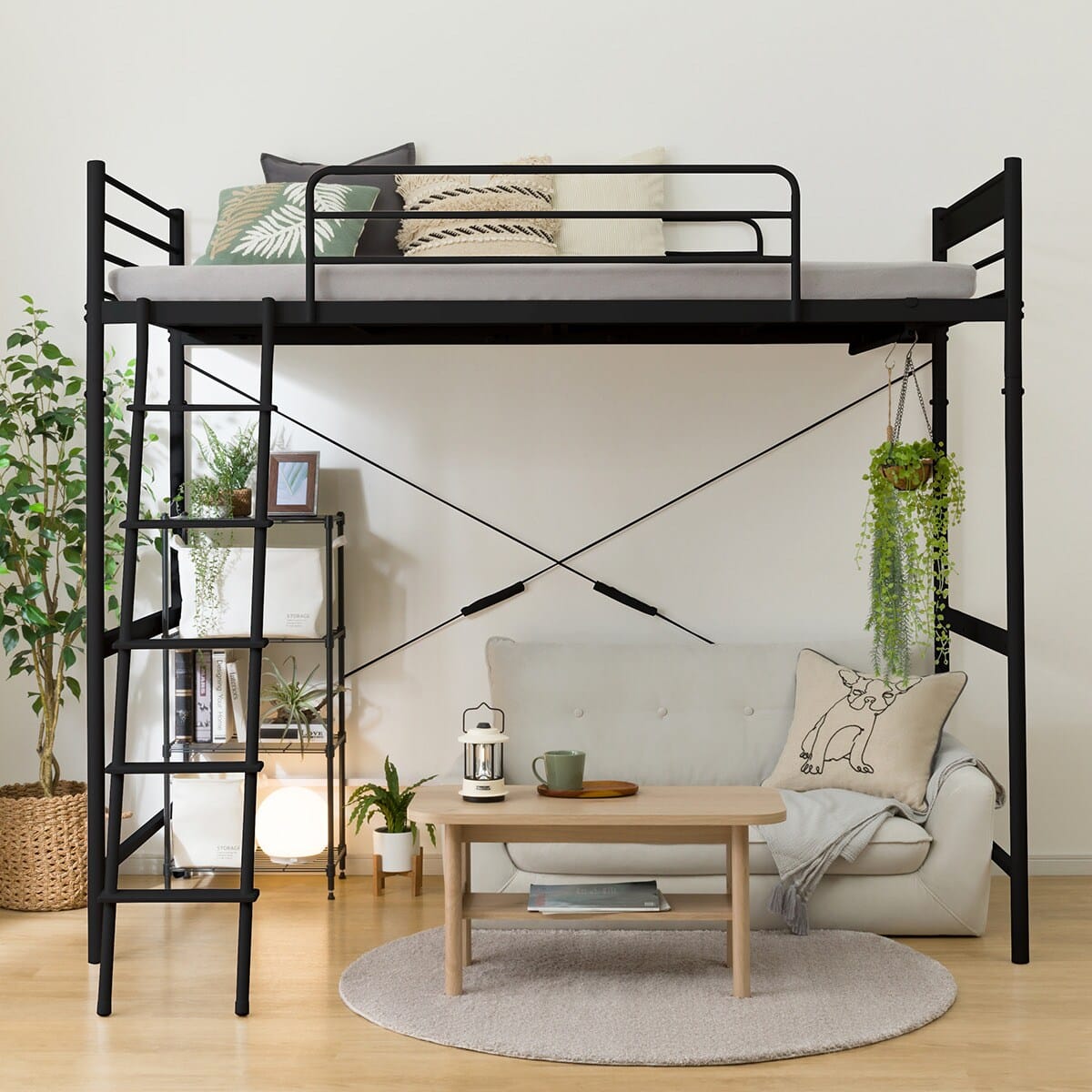 スチールハイベッド(HB02 BK) | ニトリネット【公式】 家具