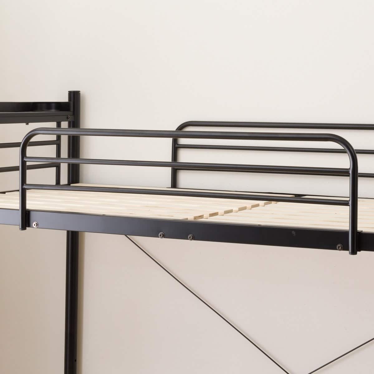 高さ2段階式階段付きロフトベッド(LB03 階段幅43cmBK) | ニトリネット