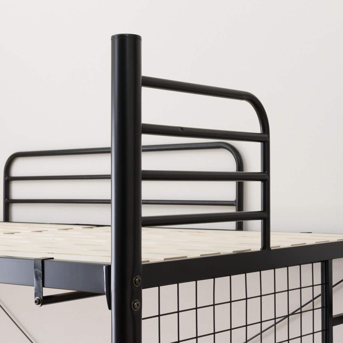 高さ2段階式階段付きロフトベッド(LB03 階段幅43cmBK) | ニトリネット