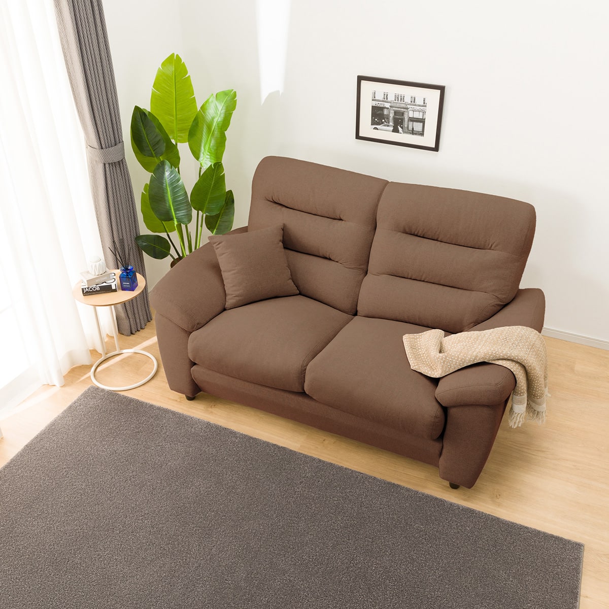 2人掛け布張りソファ(Nポケット BS12 S-HI Nシールド AQ-BR) | ニトリ