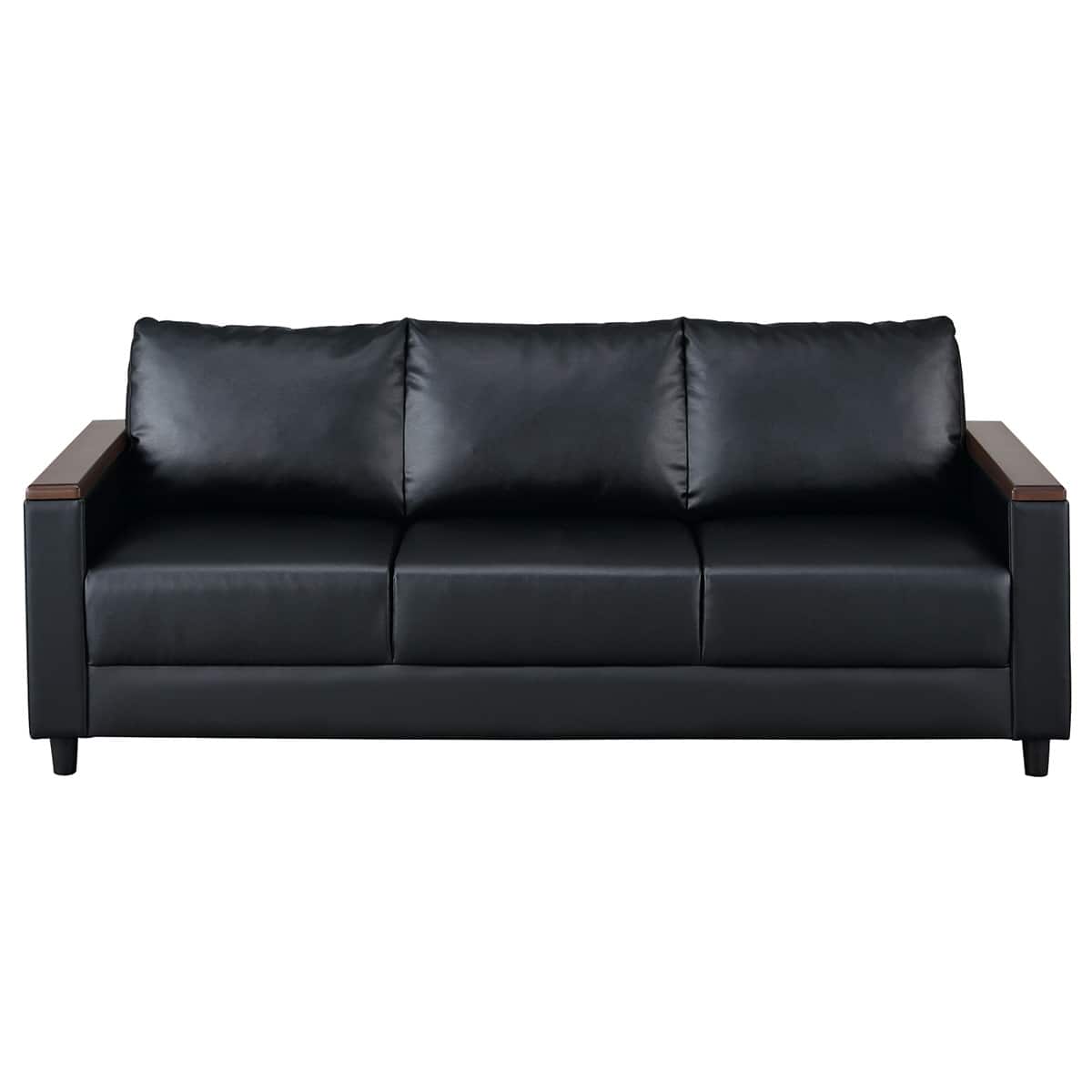 3人用合皮ソファ(HS-201 GTS#129 BK) | ニトリネット【公式】 家具