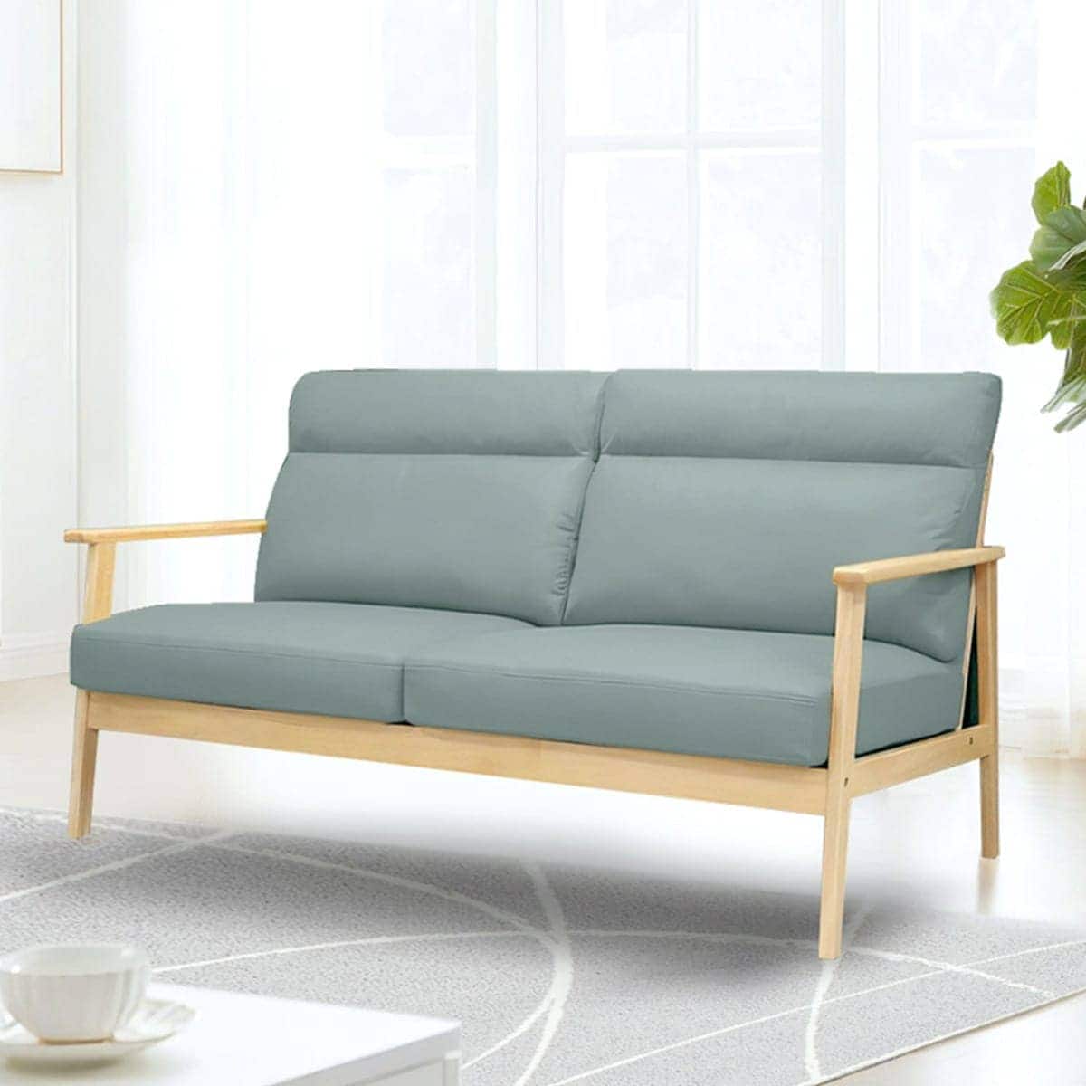 3人掛け北欧風ソファ 合皮タイプ (AX-1820 GR) | ニトリネット【公式