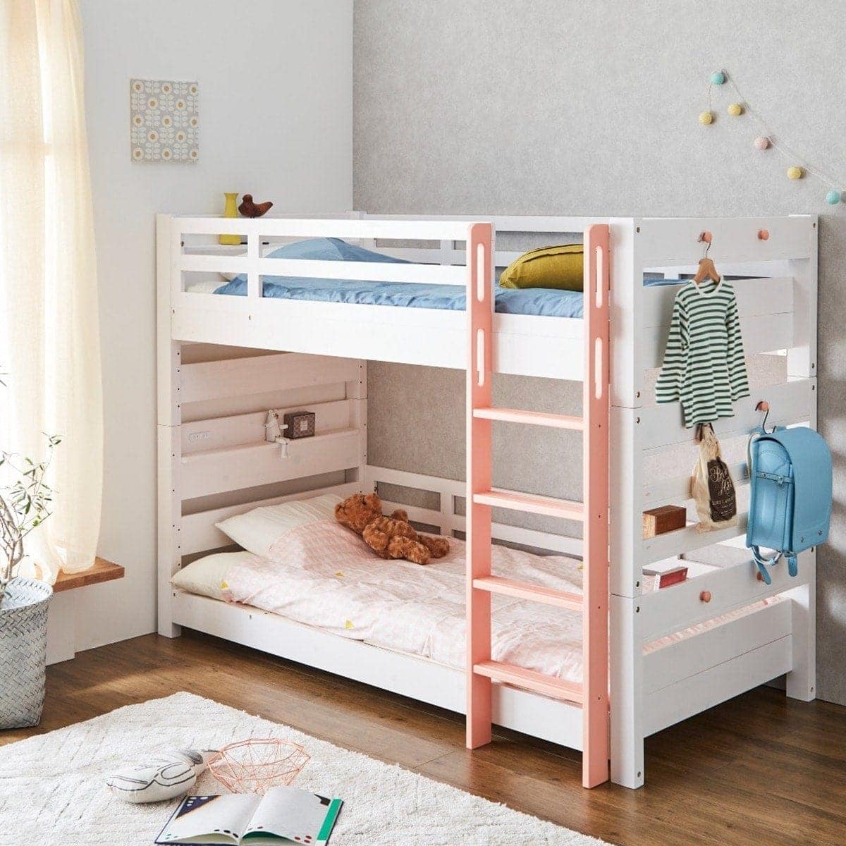 頑丈2段ベッド シングルサイズ(TN01 WW/OR) | ニトリネット【公式