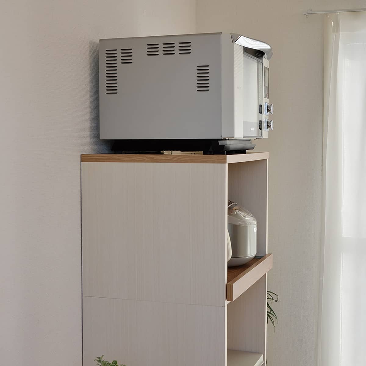 ごみ箱が入るキッチンラック (高さ約128cm WH) | ニトリネット【公式