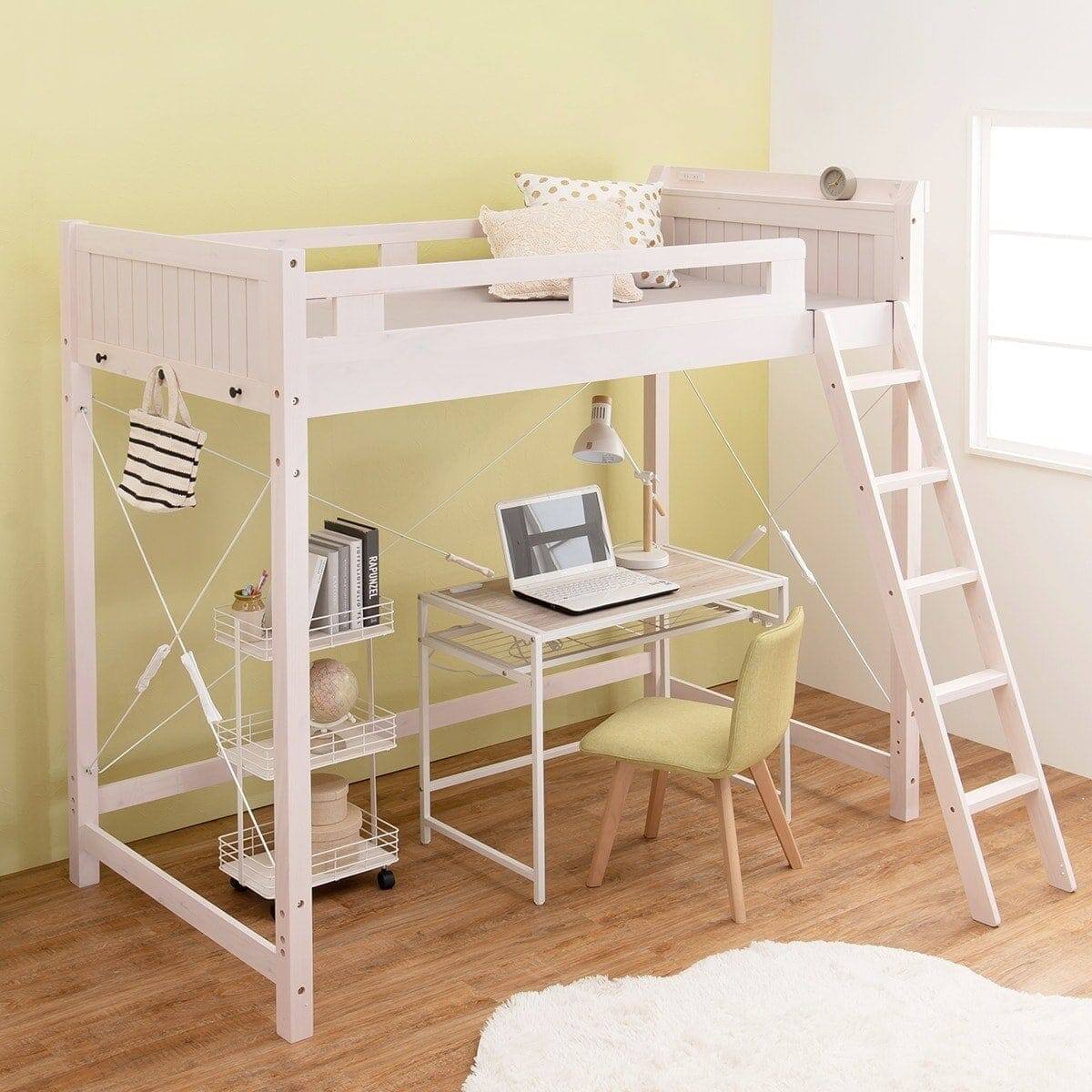 頑丈棚付きロフトベッド ハイタイプ(高さ186cm WW) | ニトリネット