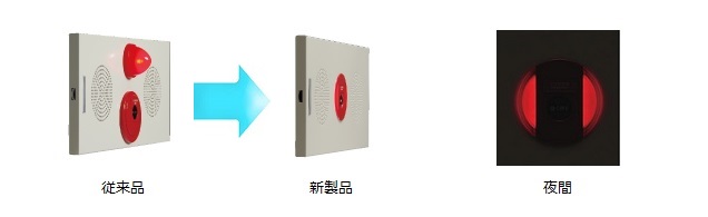 表示灯付フラット発信機(P型1級発信機・P型2級発信機) - 発信機・ベル