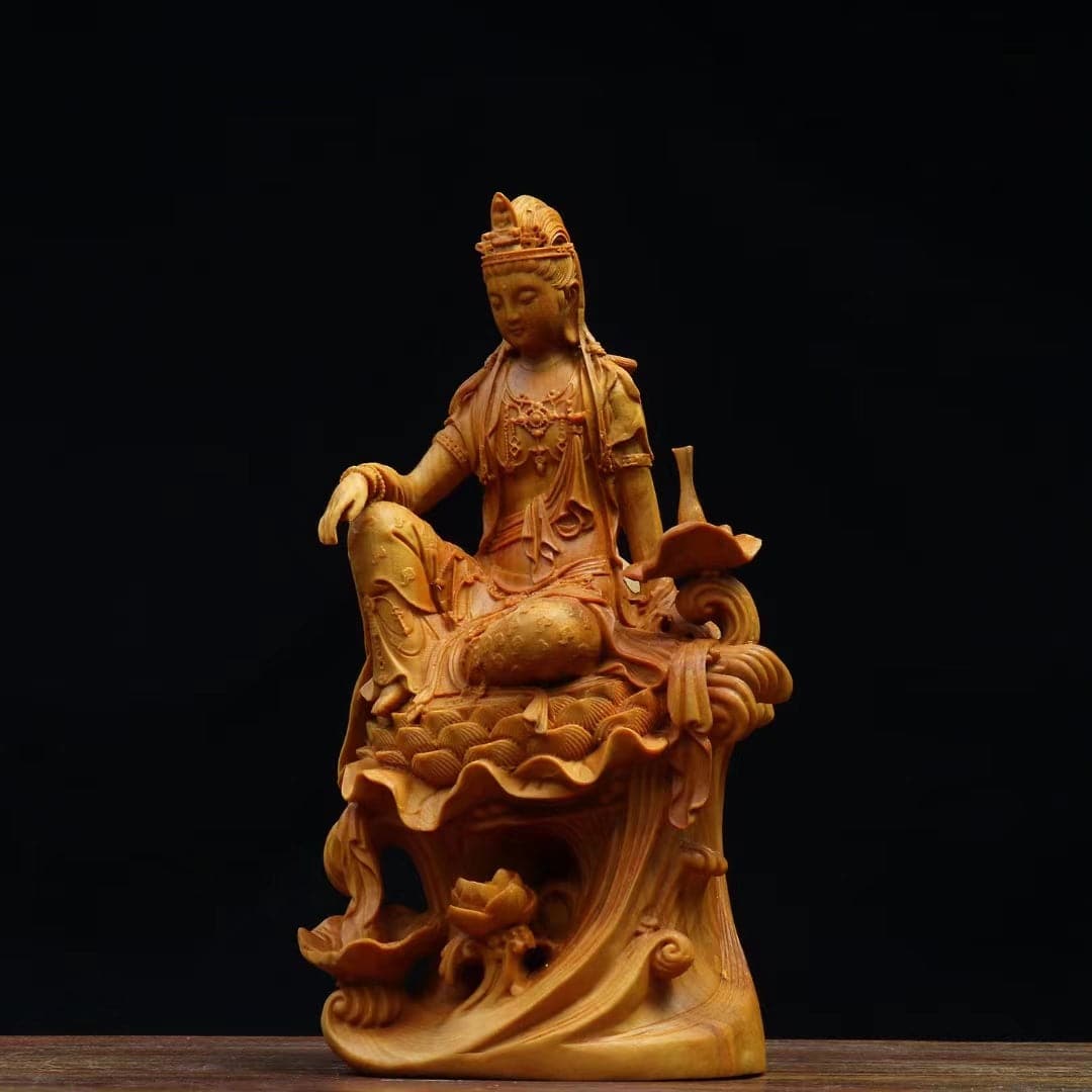 2022年新作仏像 蓮上観音菩薩 坐像 – 念珊閣仏像