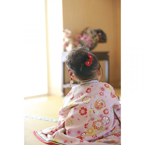 女の子用着物セット 十二単風お姫さま衣装(ピンク) 初節句 着物 産着