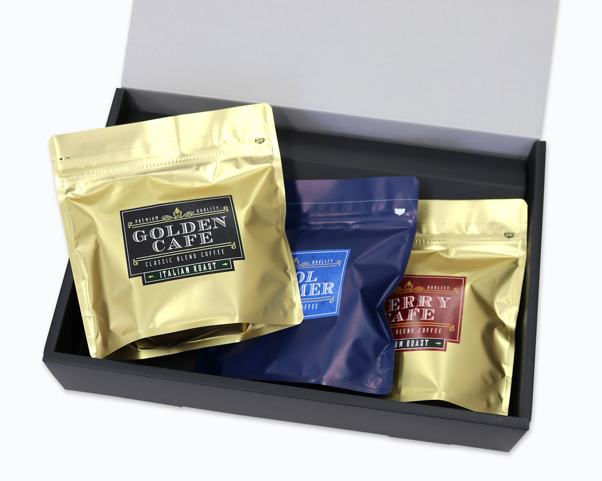 チャック付アロマキープパック200～300g ゴールド｜ニコノスオンライン