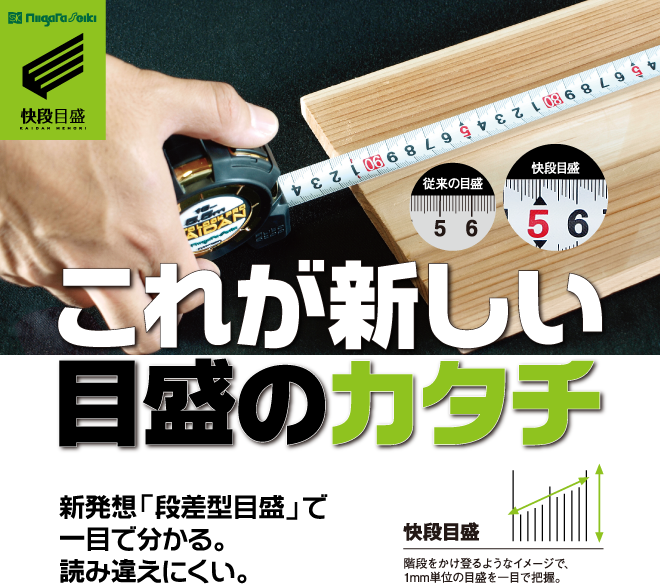 快段目盛 オートロック Pro KAIDAN シリーズ｜新潟精機株式会社｜新潟