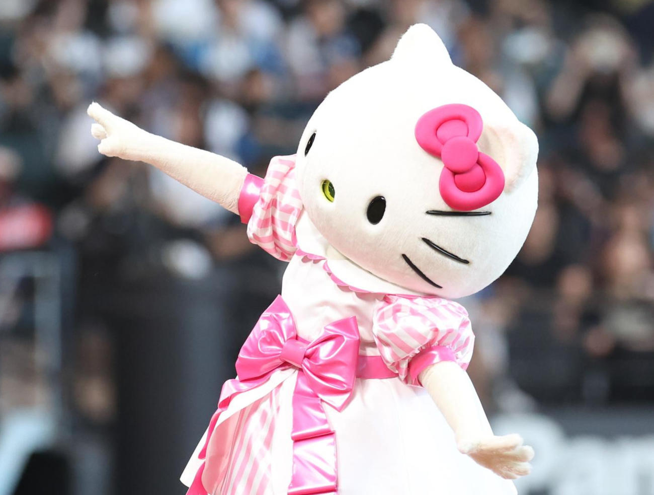 日本ハム】ハローキティがトコトコ登場→コロコロ投球→オロオロ動揺も