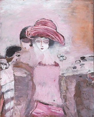 二科会で活躍した織田広喜さんの作品「早春の風景 シャンゼリゼ