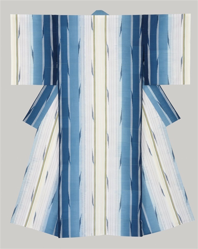 亡き夫と育てた「光」の久留米絣 松枝小夜子さん「露の波」最高賞