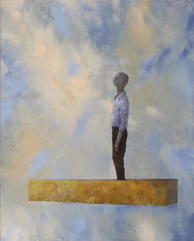 糸園和三郎「ブランコの老人」1979年 大分県立美術館 - 無力でも歩む