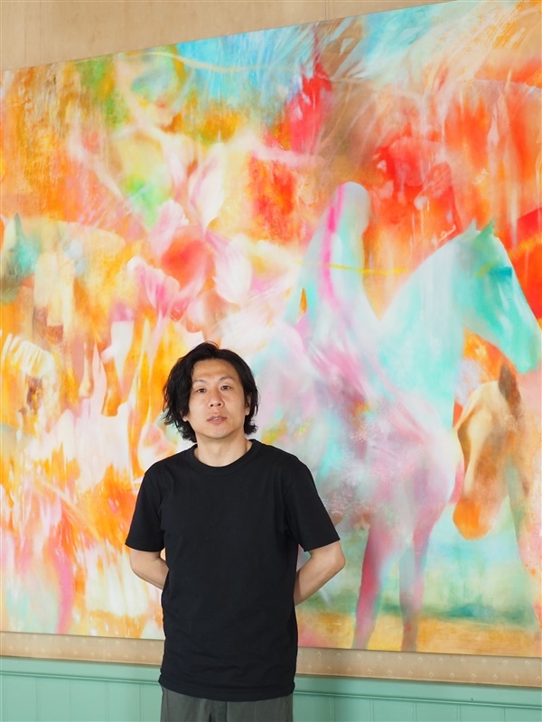 坂本繁二郎の「水より上る馬」を念頭に描いた「上る」 - 新作に込めた