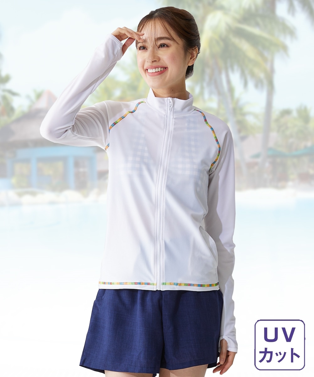 スタンドカラーラッシュガード（指穴付） 通販【ニッセン】