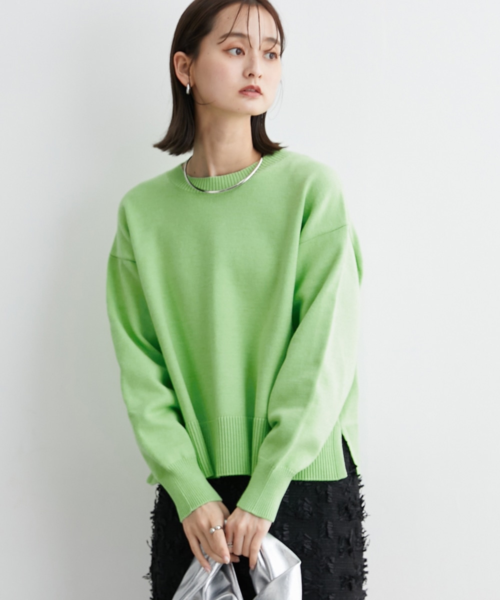 新色追加】バックセンターライン クルーネックニット 通販【ニッセン】