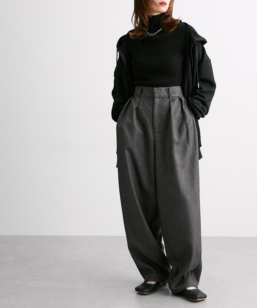 ツイード素材スラックスカーブパンツ［Soiunique］ 通販【ニッセン】