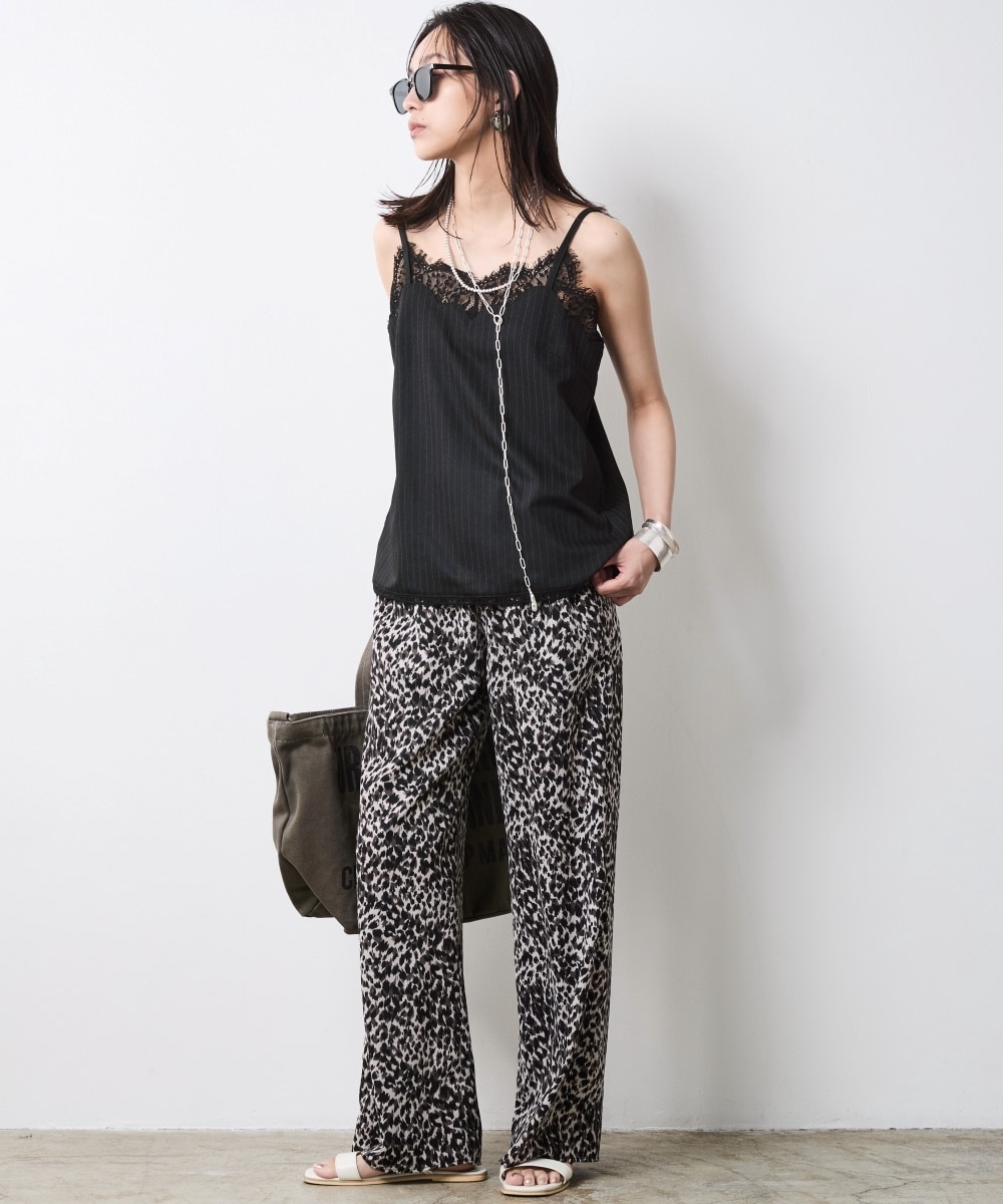レオパードプリントワイドパンツ＜大きいサイズ有＞シックスタイル