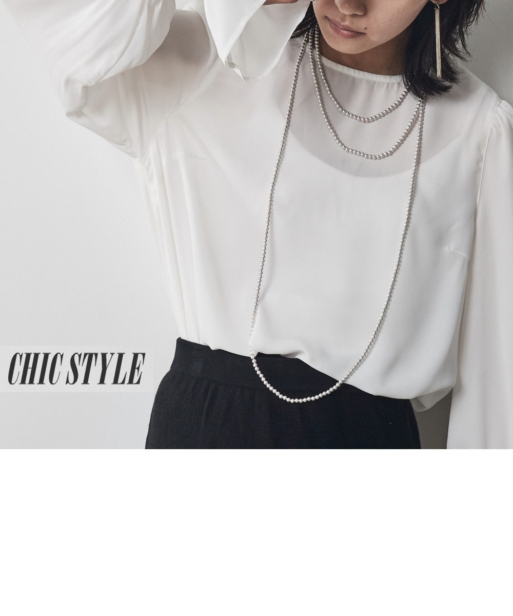 大きいサイズ フリル袖ノーカラーブラウス シックスタイル 通販