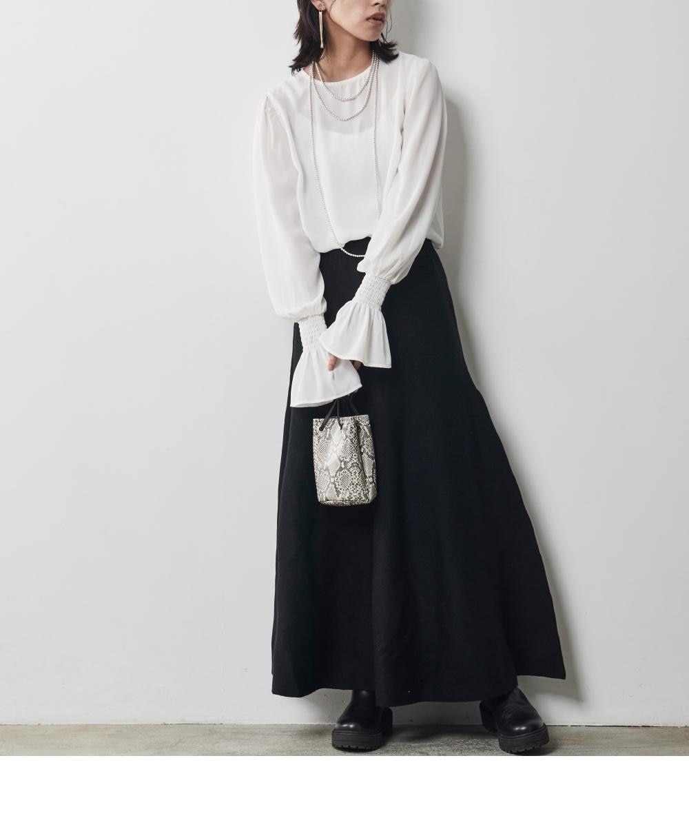 大きいサイズ フリル袖ノーカラーブラウス シックスタイル 通販