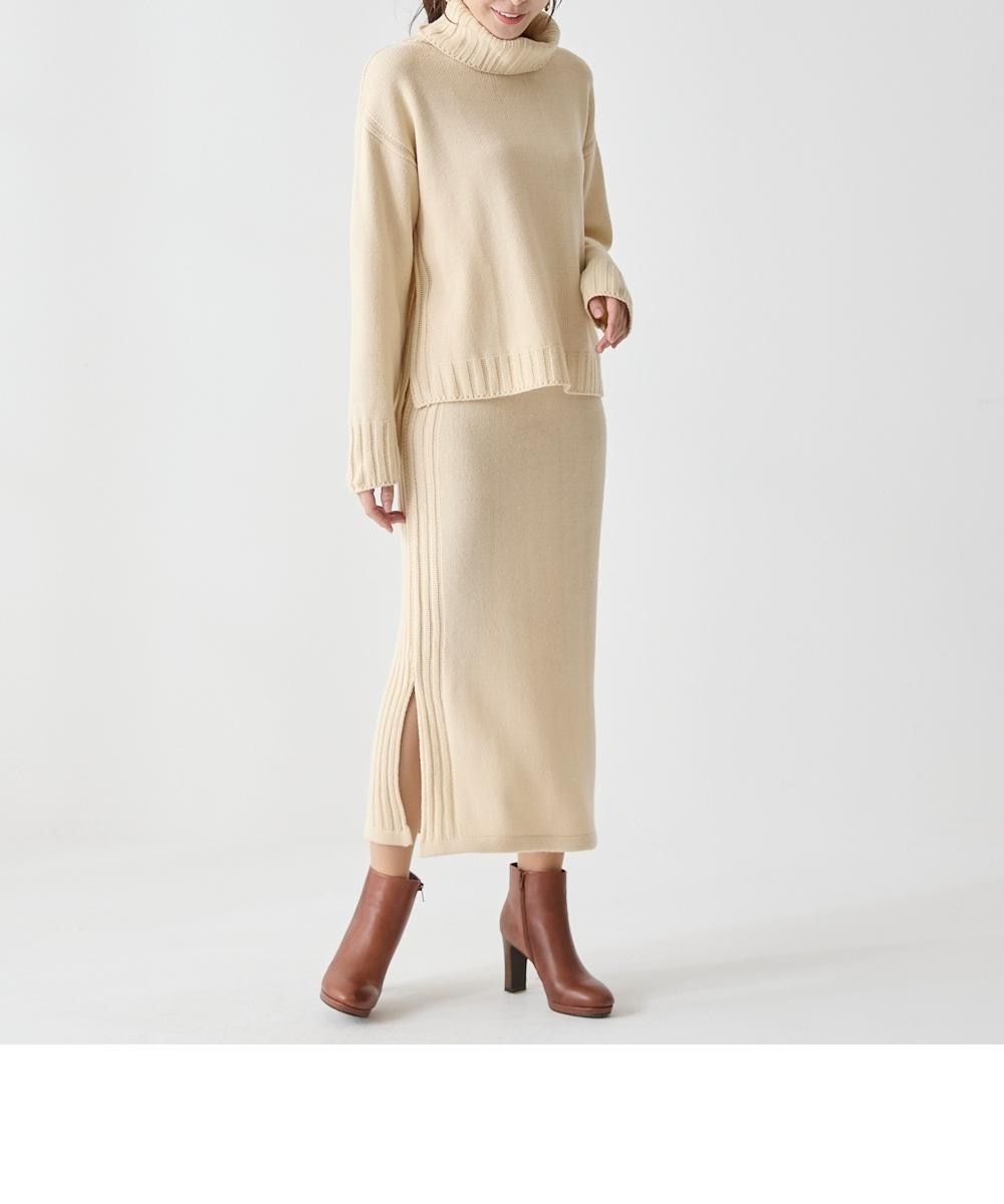 サイドスリットニットタイトスカート＜大きいサイズ有＞【OtonaSMILE