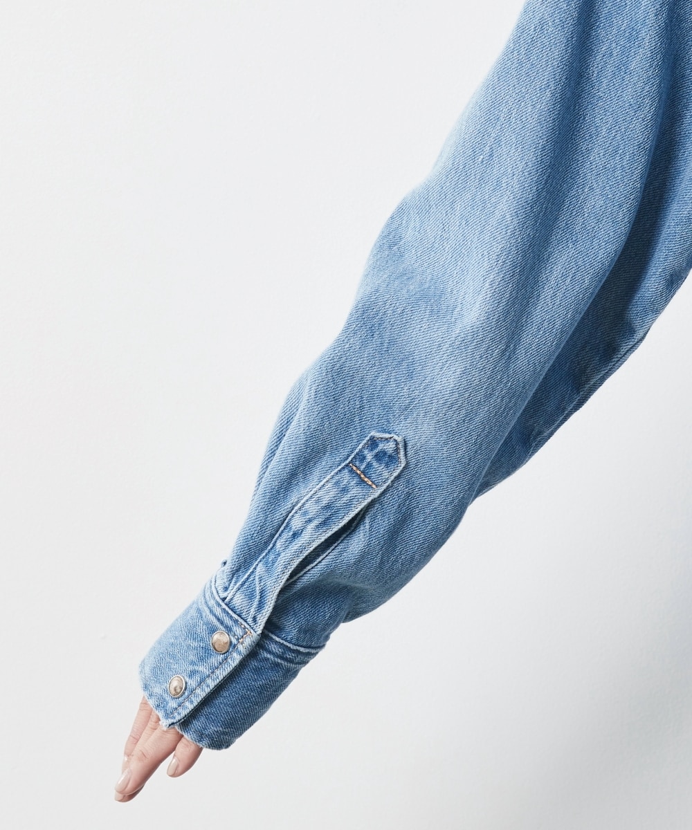 綿100％ライトオンスデニムシャツ＜大きいサイズ有＞シックスタイル