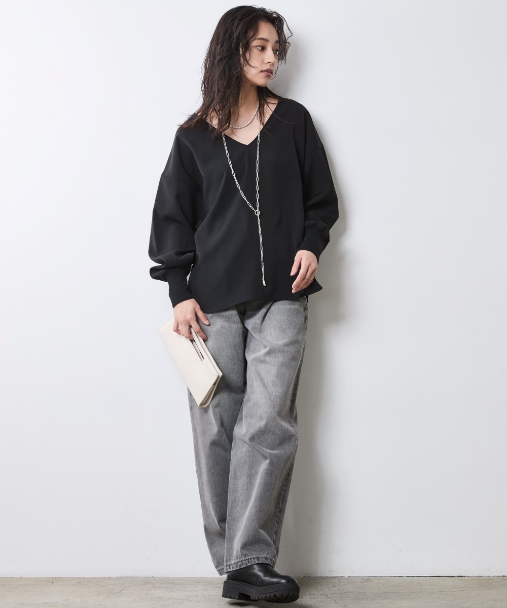 大きいサイズ＞綿100％タックバギーデニムパンツ シックスタイル 通販