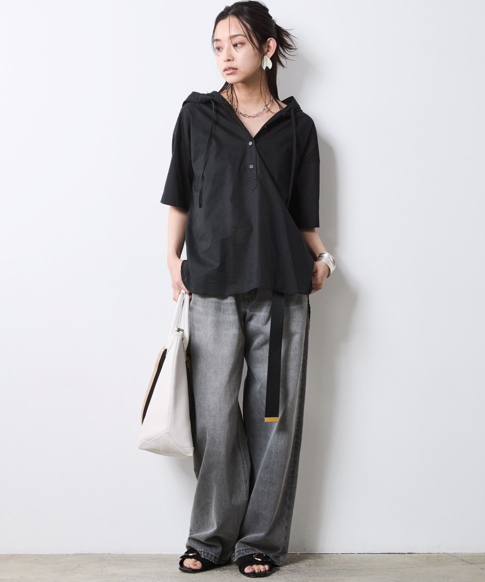 大きいサイズ＞綿100％タックバギーデニムパンツ シックスタイル 通販