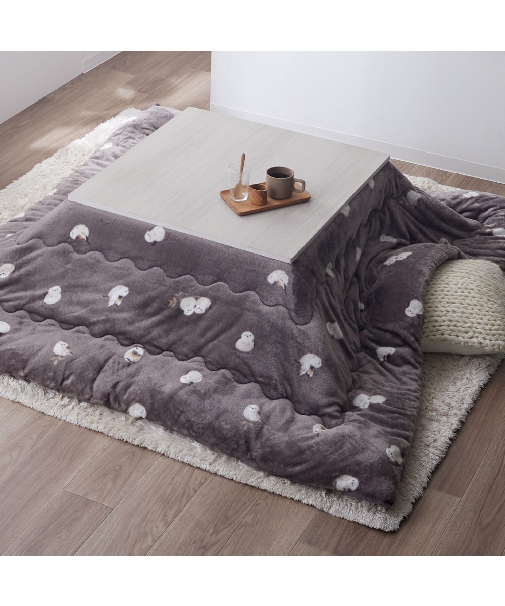 あったかなめらかフランネルのこたつ掛け布団（シマエナガ柄） 通販