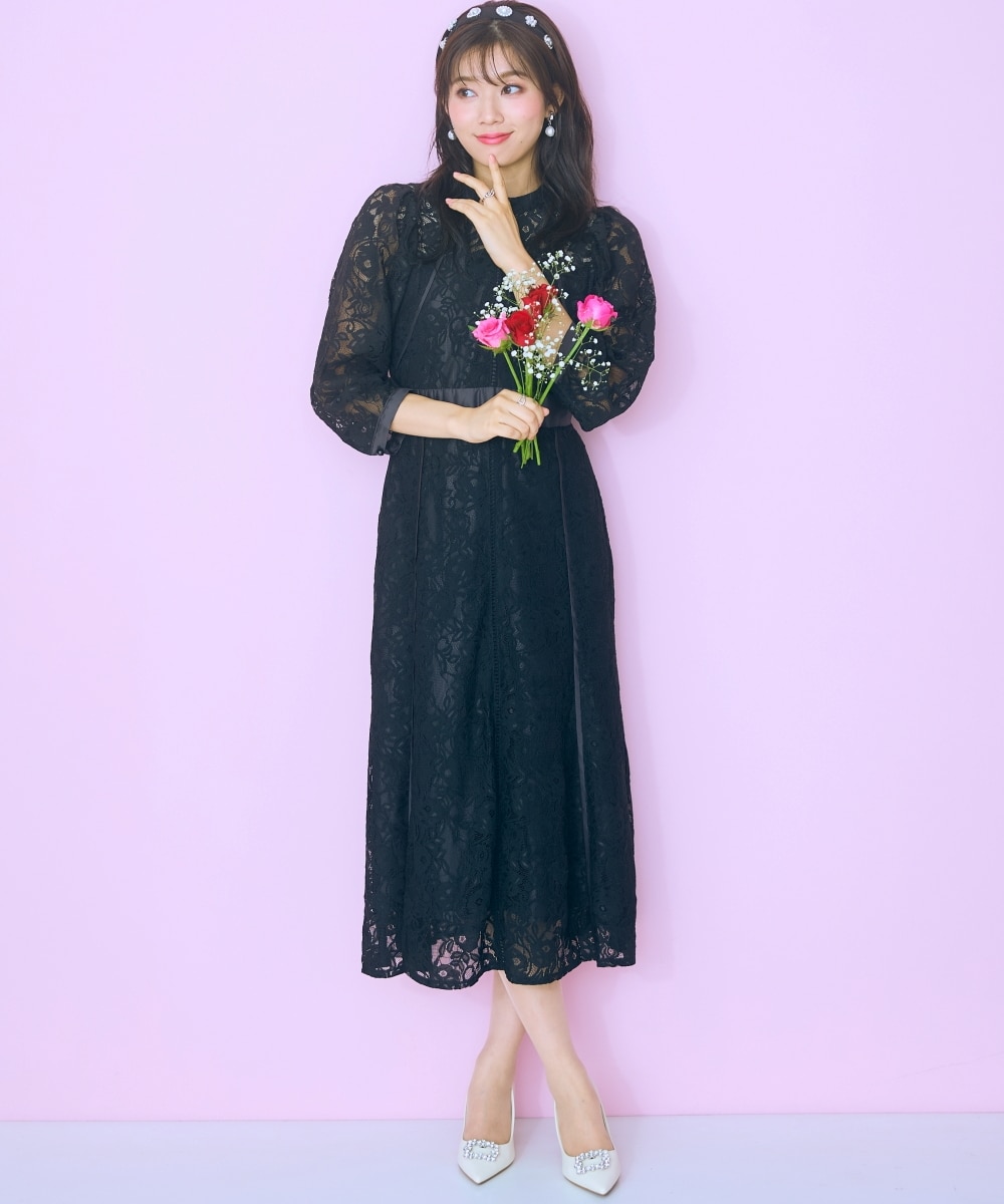 大きいサイズ＞レース花柄ワンピース marun 通販【ニッセン】