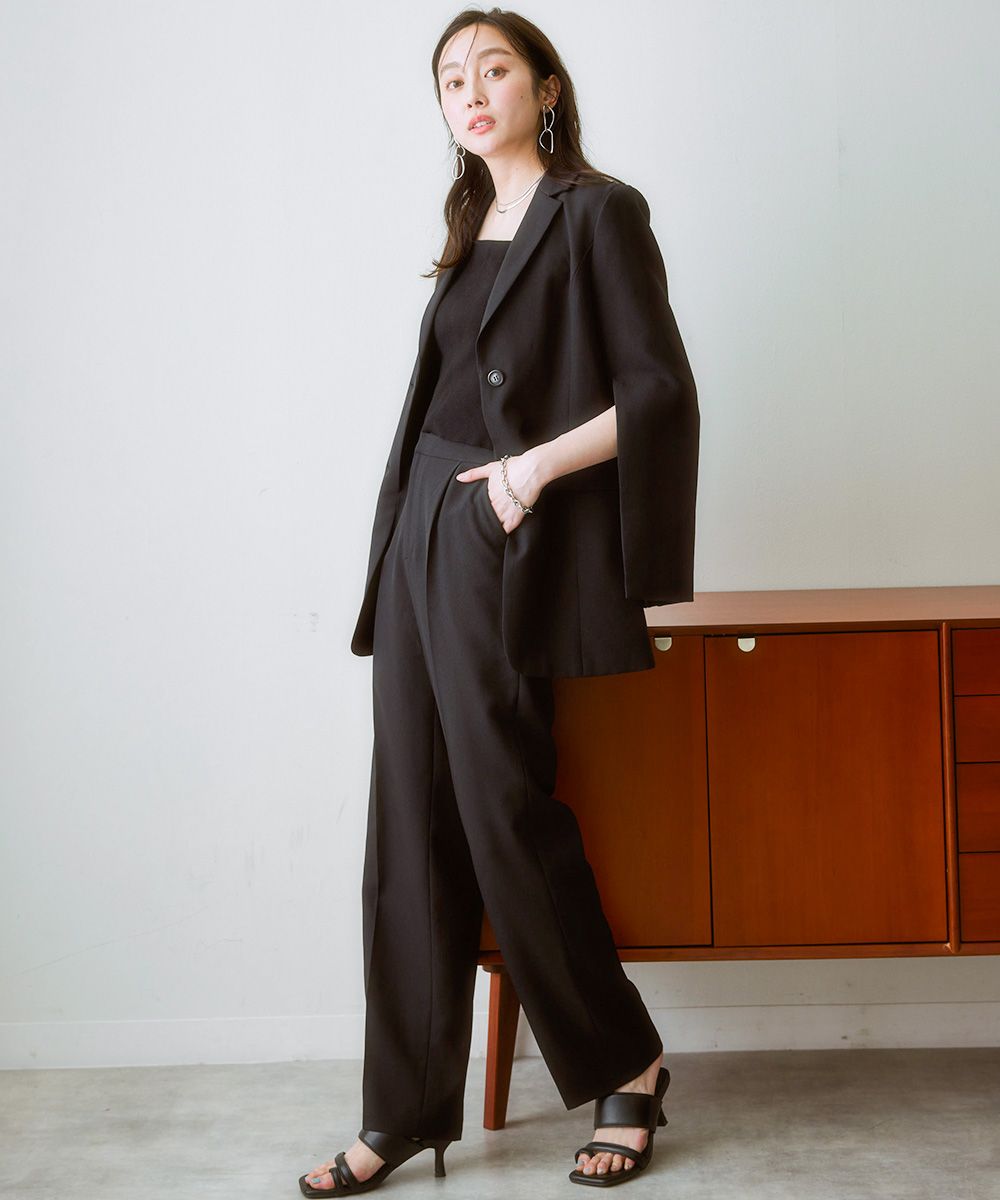 レディーススーツ】ケープ風に着用できるテーラードジャケットスーツ