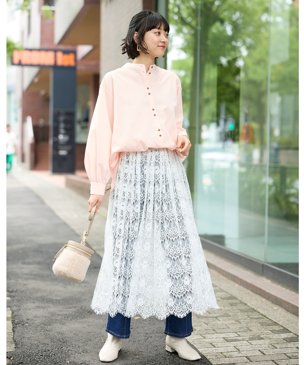 大きいサイズ 総レーススカート（ペチコート付き） 通販【ニッセン】
