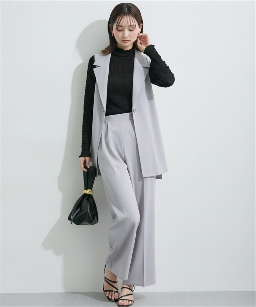 ジレセットアップ（ジレベスト+ストレートパンツ）＜大きいサイズ有