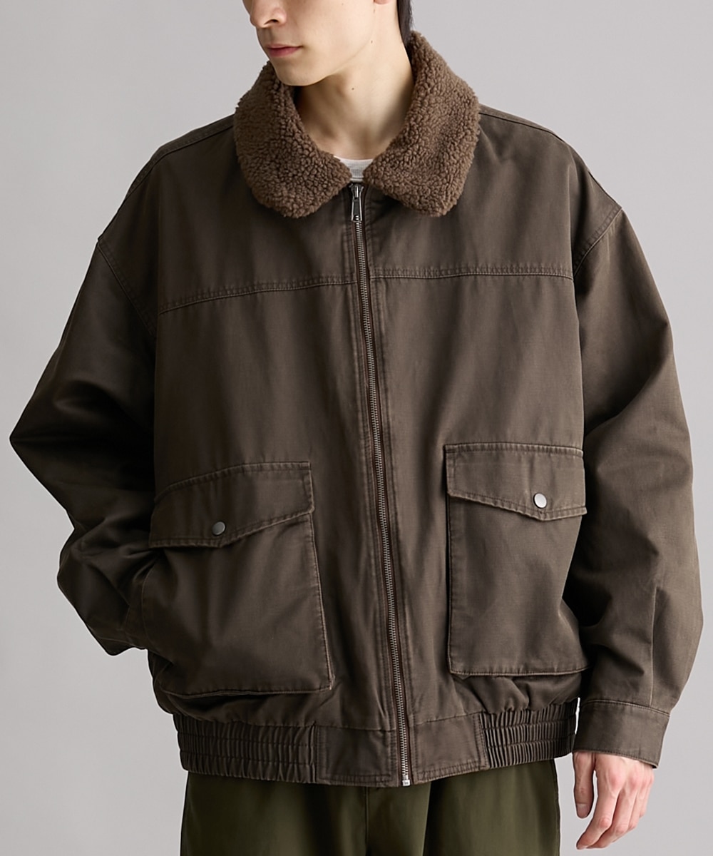襟ボア脱着可能ブルゾン 通販【ニッセン】