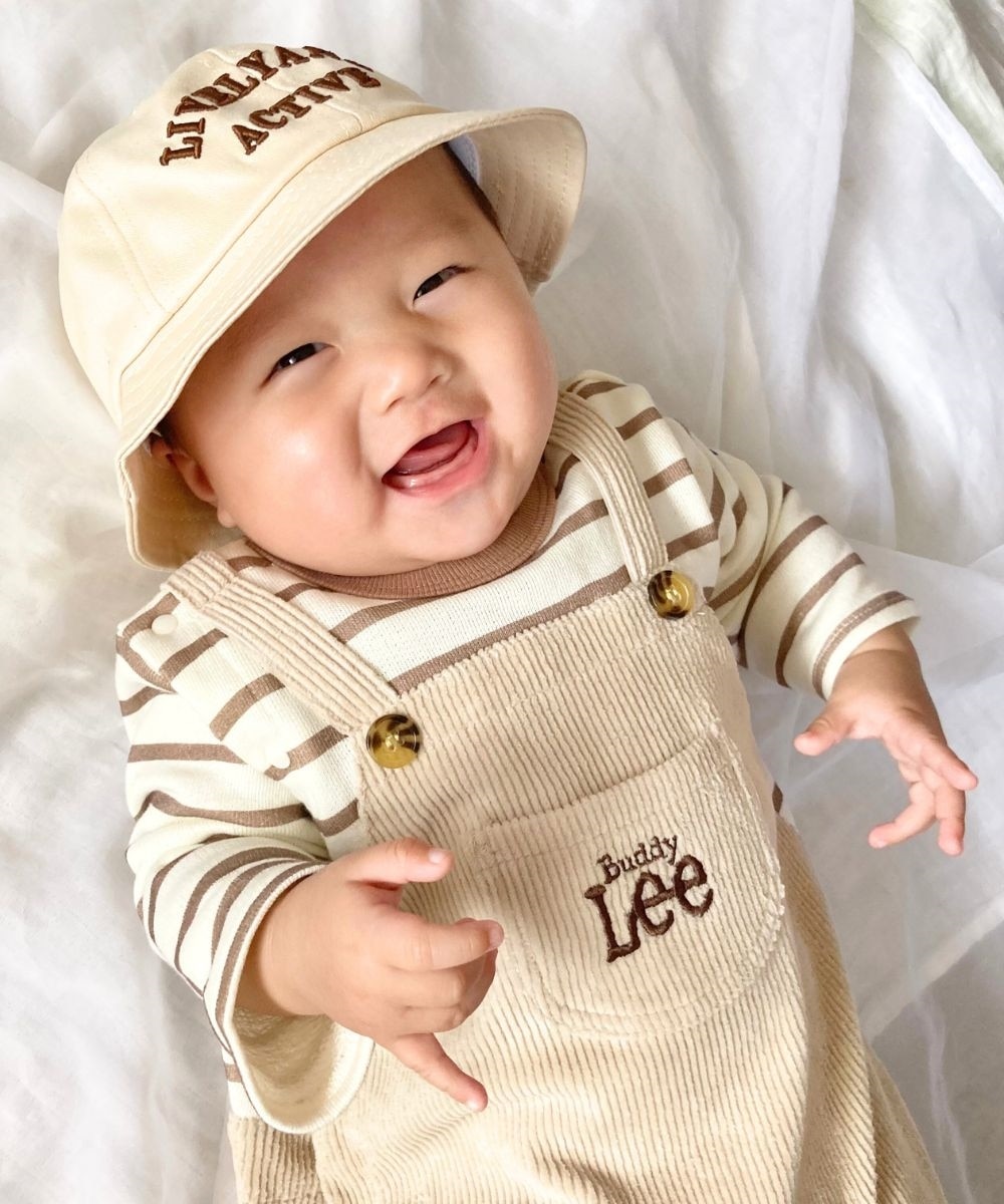 Buddy Lee】ニットコールオーバーオール風長袖カバーオール（男の子