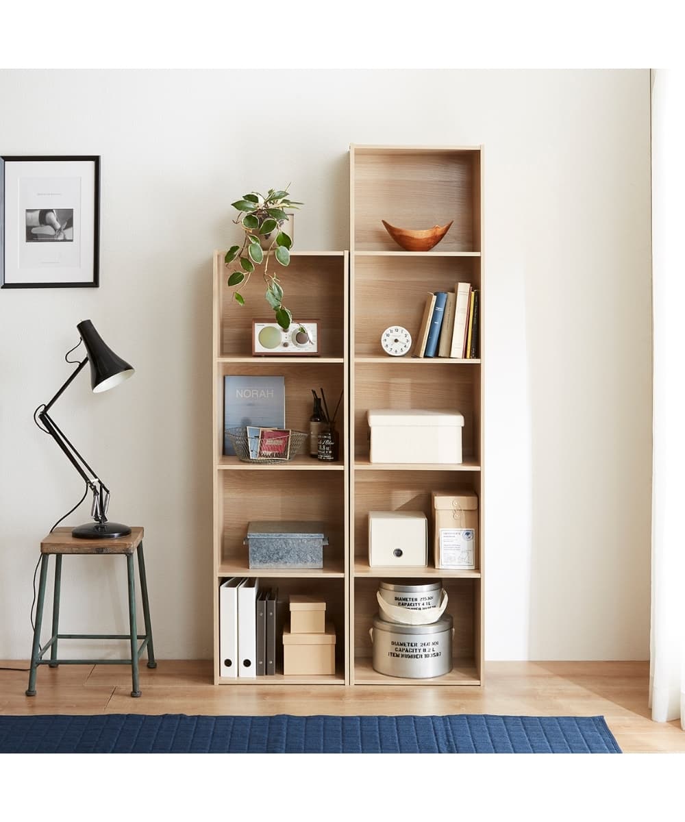 段数が選べる木目調カラーボックス 通販【ニッセン】