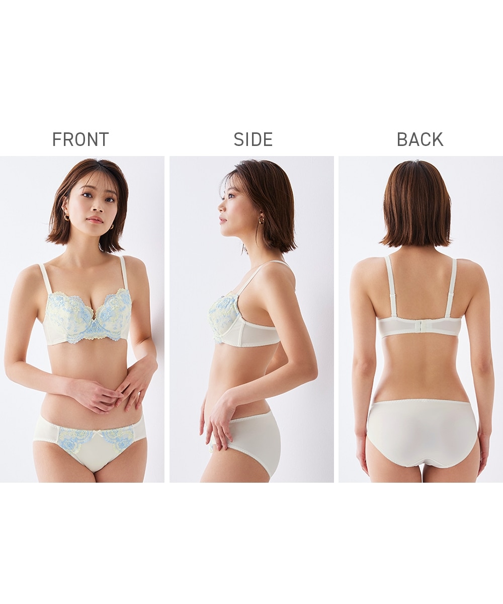 花柄刺しゅうブラジャーショーツ4セット組 通販【ニッセン】