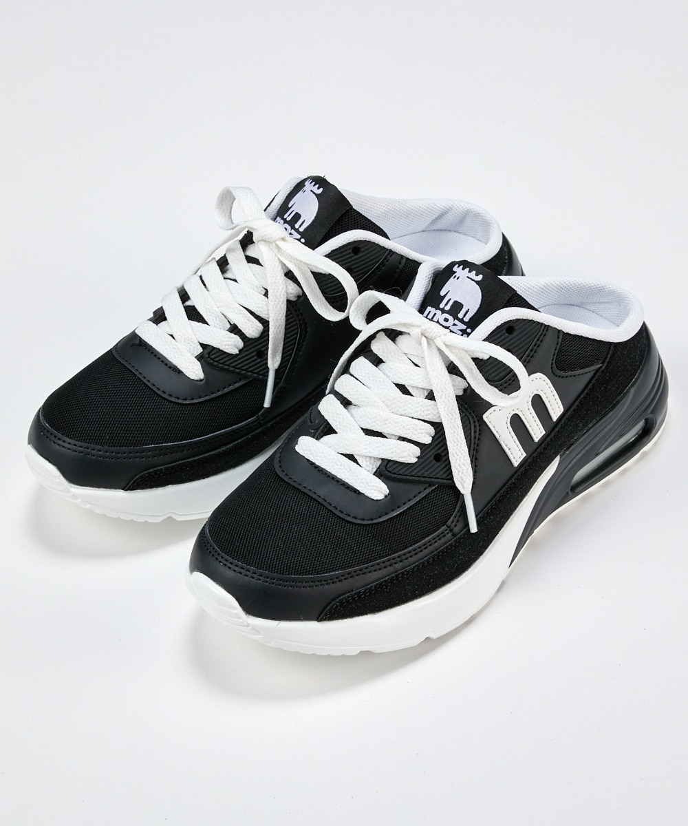 ノベルティ付】moz スポっと履けるかかと無し厚底スニーカー（ワイズ
