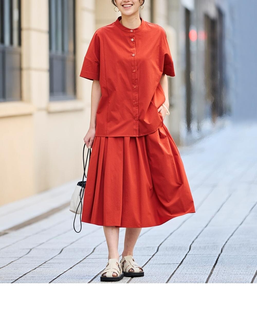 大きいサイズ 雨や家事の水はねに安心！ギャザースカート（ゆったり