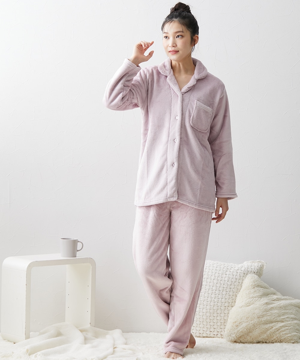 ふわぬくプレミアムフランネル前開きシャツパジャマ 通販【ニッセン】