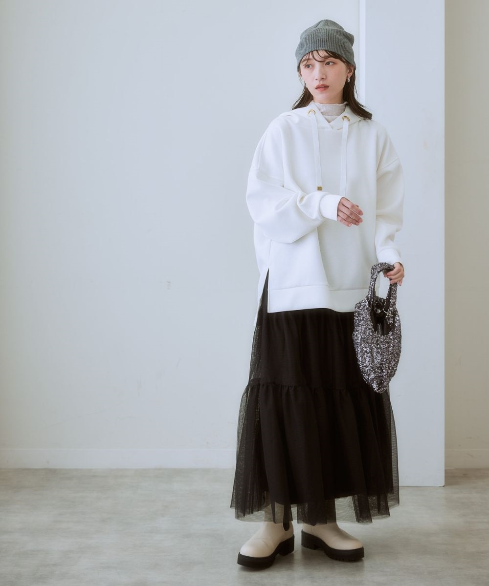 大きいサイズ＞ ティアードチュールスカート 通販【ニッセン】