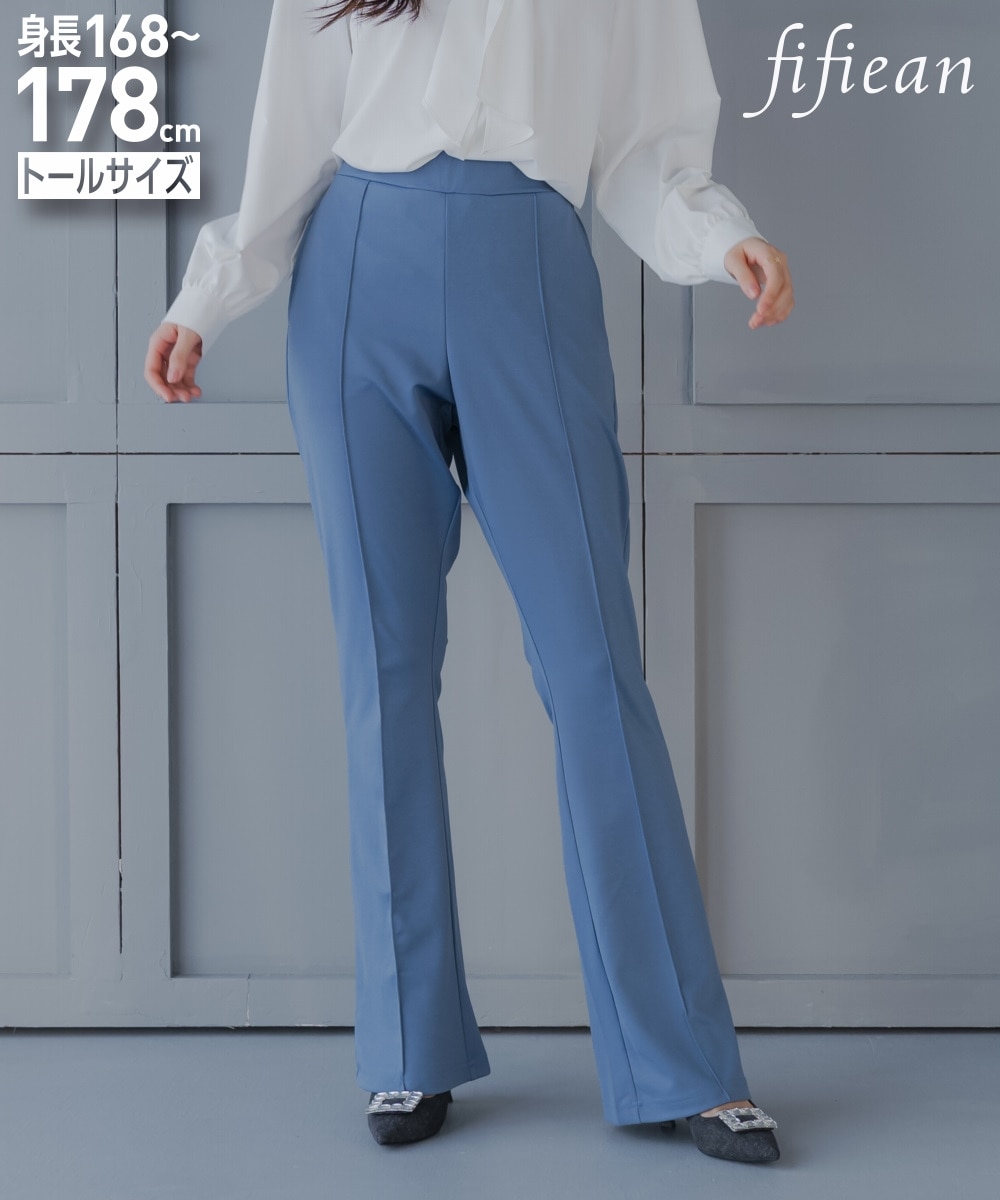 高身長 ピンタックフレアパンツ（トールサイズ）fifiean 通販【ニッセン】