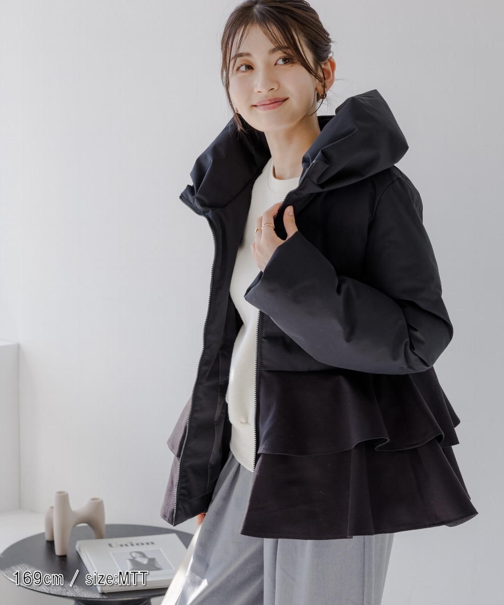 高身長 ペプラムデザインファイバーダウンジャケット（トールサイズ