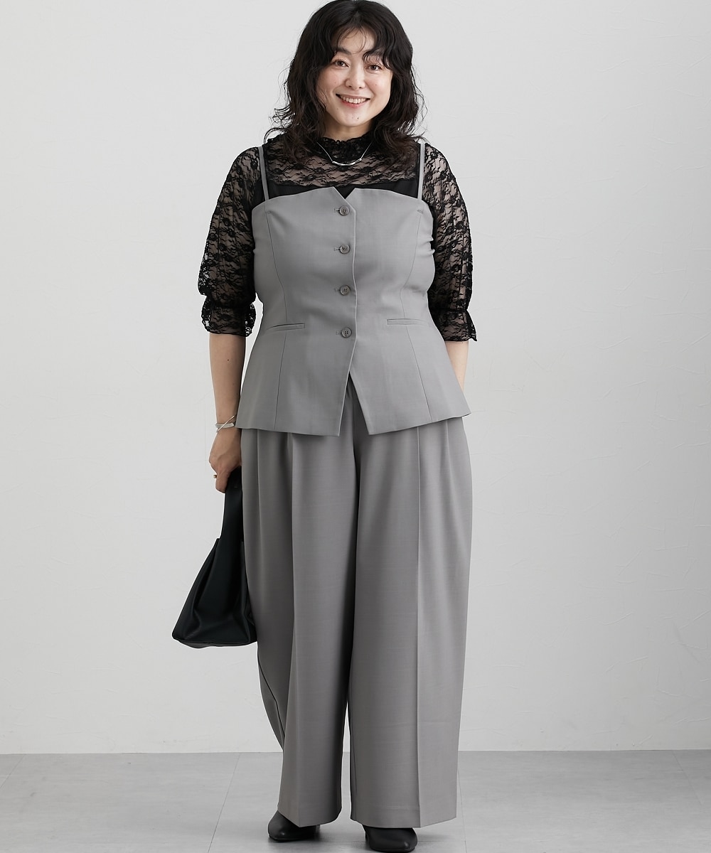 みさとさんコラボ】フロントボタンビスチェ（しわになりにくい・UV