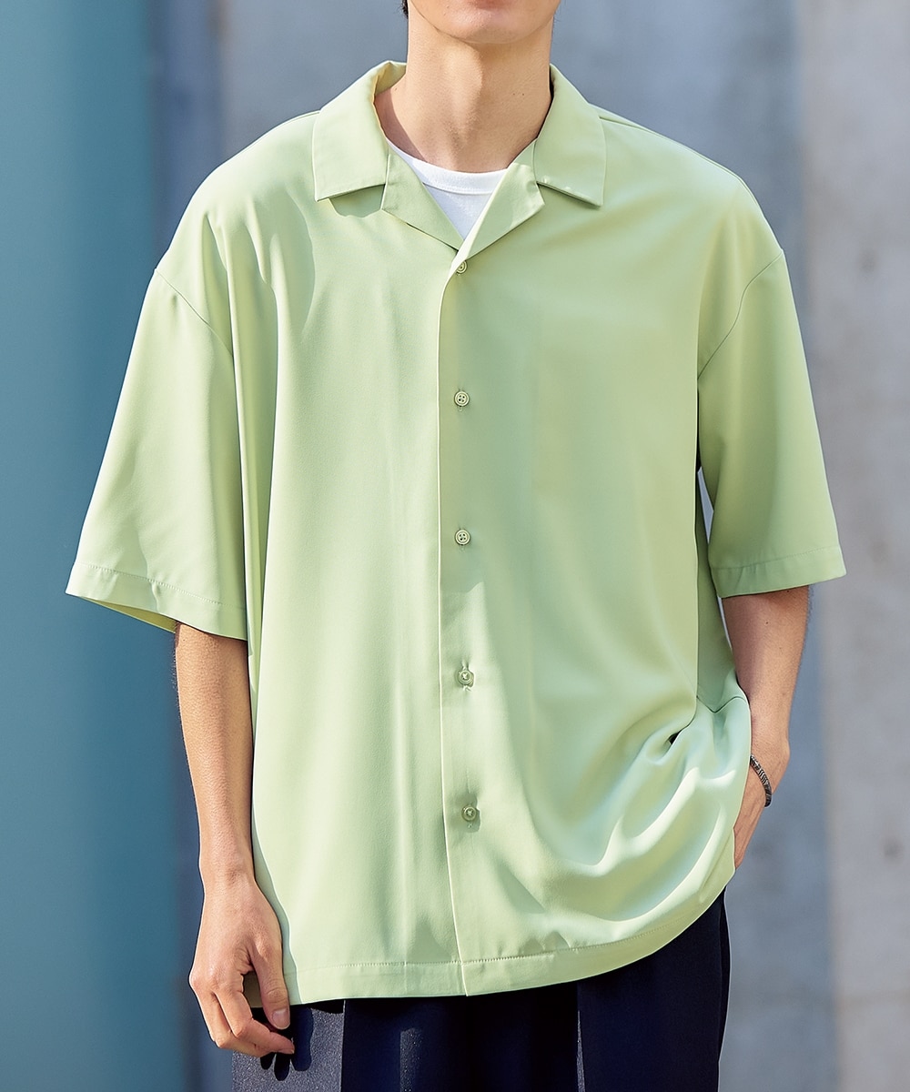 オーバーサイズオープンカラー5分袖シャツ【大きいサイズ有】 通販