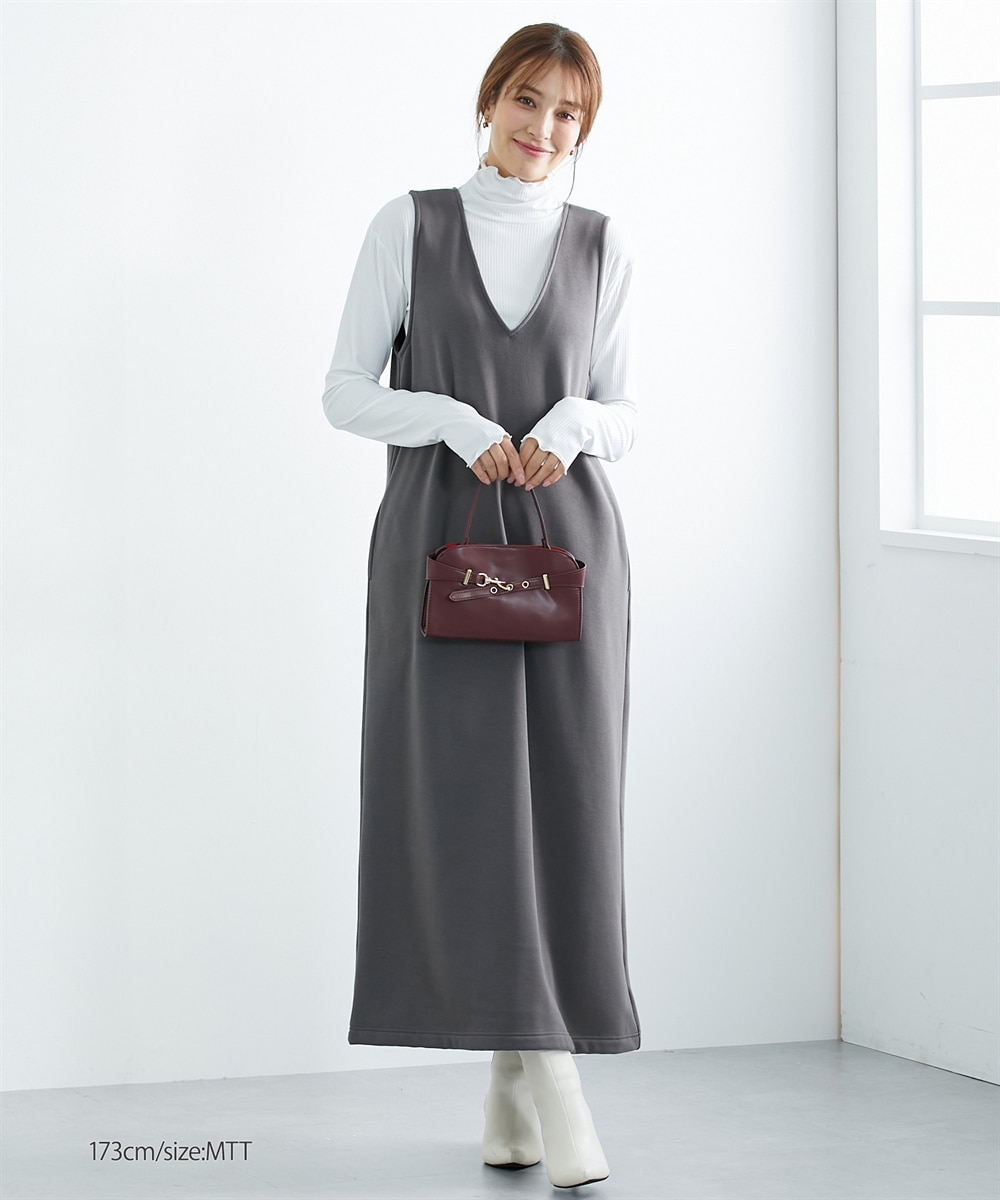 高身長 裏シャギー マキシ丈Vネックジャンスカ（トールサイズ） 通販