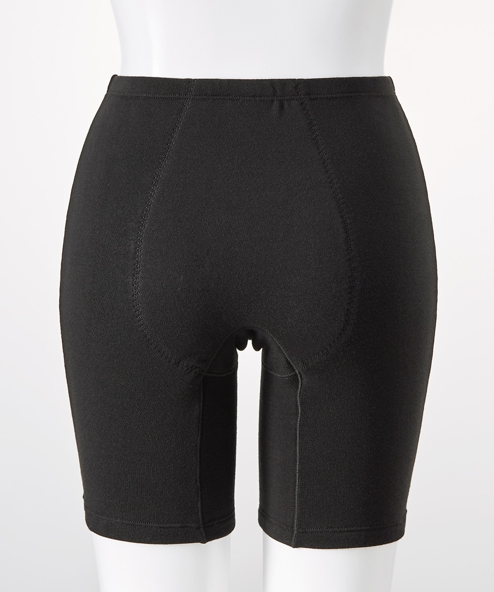 綿混裏起毛 3分丈オーバーサニタリーパンツ2枚組（抗菌防臭・ムレ