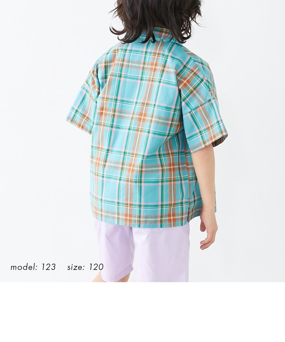 綿100％チェック柄半袖シャツ（男の子・女の子) 通販【ニッセン】