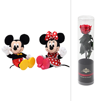 ミッキーマウス（ラブリー）＆ミニーマウス（ラブリー）＜プリザーブド